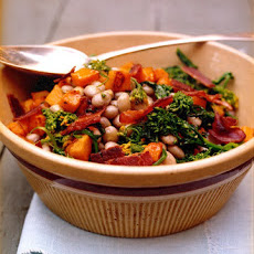 Cranberry Bean Salad with Butternut Squash and Broccoli Rabe
