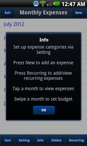 Monthly Expenses Free