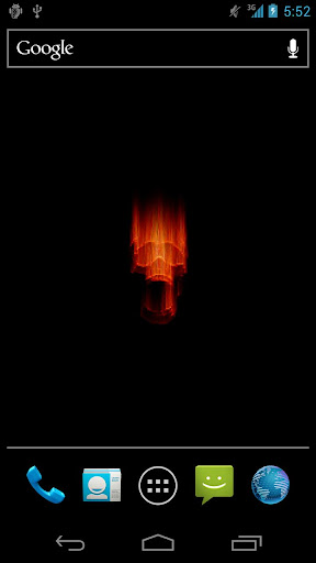 Live Wallpaper - Flaming Skull