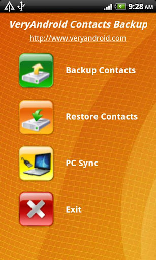 VeryAndroid Contacts Backup
