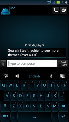 GO Keyboard Dark ICS Theme