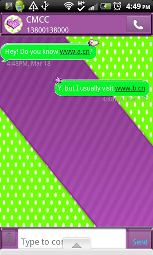 GO SMS THEME NeonPolkaDots