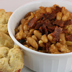 CrockPot Baked Beans with Apples and Jalapeño