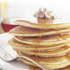 Cornmeal Pancakes with Honey-Pecan Butter
