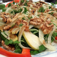 Spicy Green Salad with Manchego and Pears