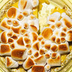Lemon Cream Pie with Marshmallow & Pistachio Crust