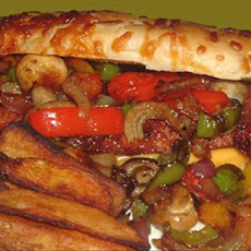 Smoked Sausage Pepper & Mushroom Wrap