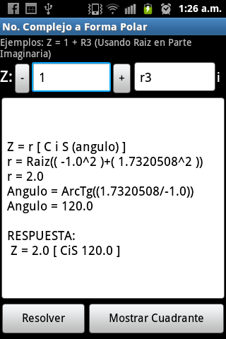 No. Complejo a Forma Polar