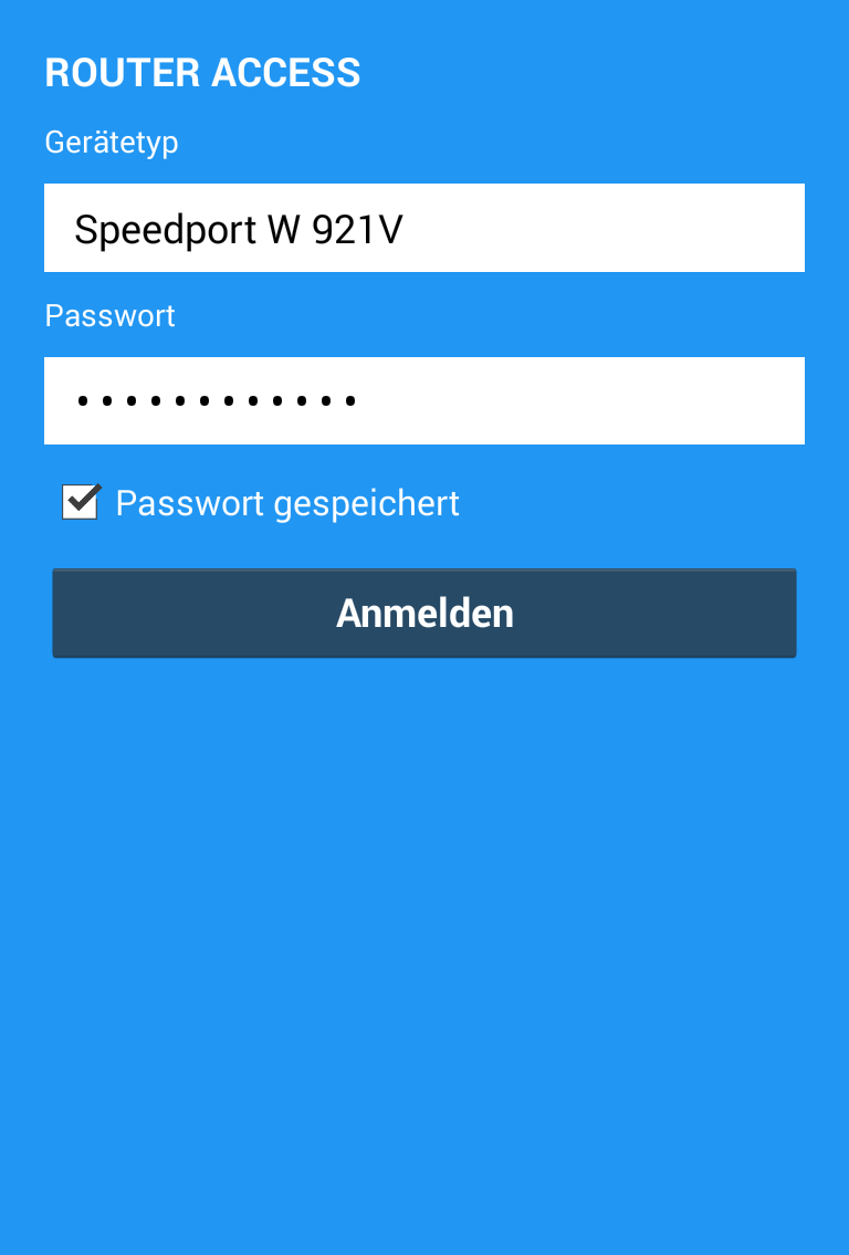 Android application Router Access screenshort