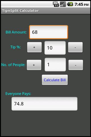 Easy Tip Split Calculator