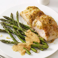 Mahi Mahi With Asparagus and Almond Sauce