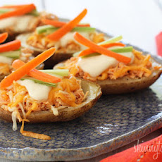 Buffalo Chicken Potato Skins