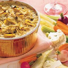 Artichoke Olive Dip with Fennel Crudites