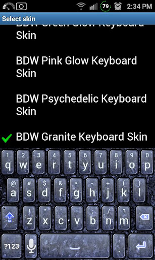 Blue Granite Keyboard Skin