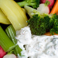 Olive-Parsley Dip with Crudités Recipe