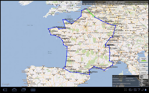 Map Tools - GPS measure area