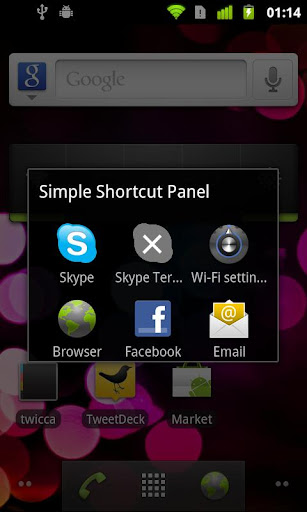 Simple Shortcut Panel Free