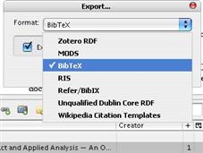 Zotero exporting feature