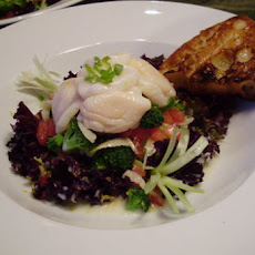 Scallop Ceveche with Fennel and Broccoli Salad
