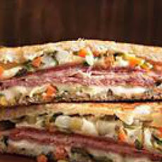Muffuletta-Style Grilled Ham-and-Cheese Sandwiches