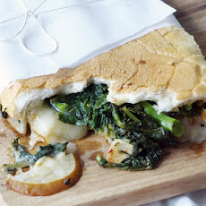 Broccoli Rabe, Pear, and Fontina Sandwich