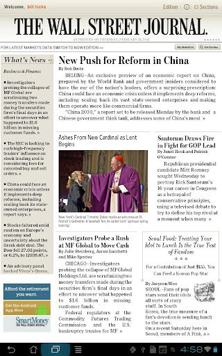 the-wall-street-journal for android screenshot