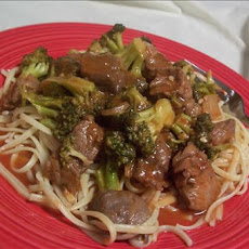 Spicy Linguine, Beef and Broccoli