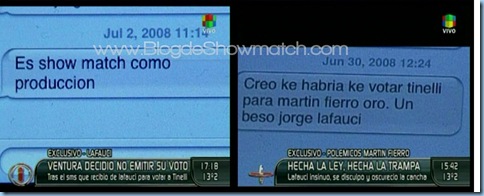 Los mensajes de SMS de Jorge Lafauci