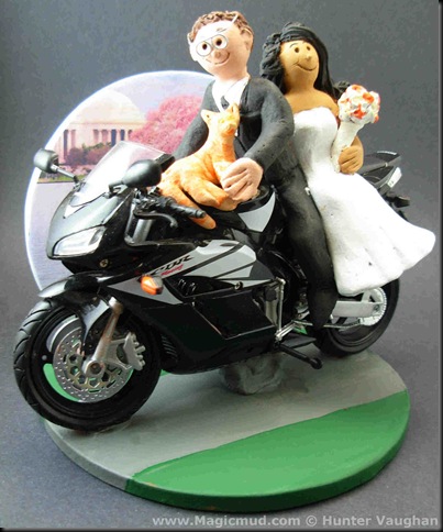 Sportbike Motorcycle Wedding Cake Topper