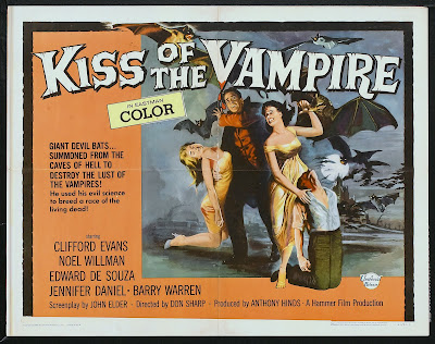 The Kiss of the Vampire (1963, UK) movie poster