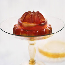 Champagne Gelatin with Peaches and Plums