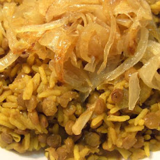 Lentils and Rice With Caramelized Onions