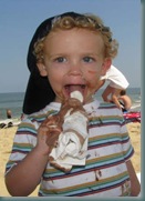 On the beach, Michael vs Chocolate Ice Cream Cone