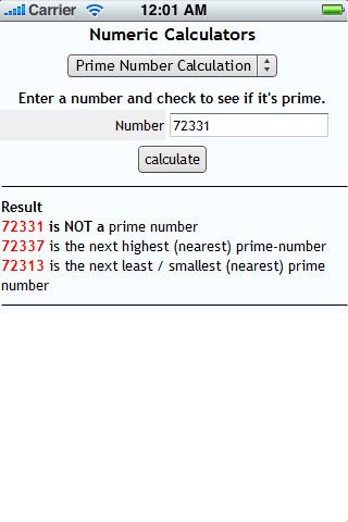 Numeric Calculators