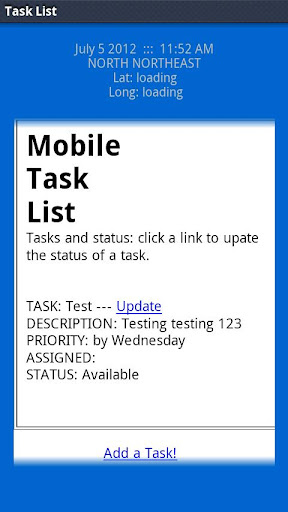 Mobile Task List Demo