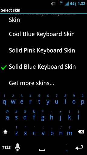 Solid Blue Keyboard Skin