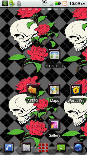 【免費個人化App】Skull Roses GO Launcher Theme-APP點子