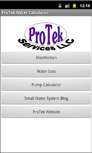 ProTek Water Calc
