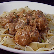 Crock Pot Meatball Stroganoff