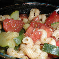 Pasta with Tomatoes, Zucchini and Pesto