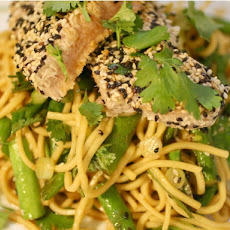 Sesame Seared Tuna with Soy Lime Noodles