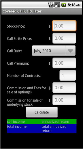 Covered Call Calculator