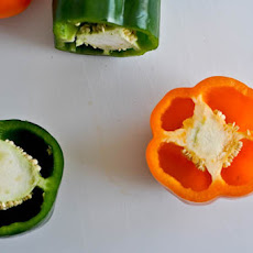 Stuffed Peppers with Tomato Basil Cream Sauce