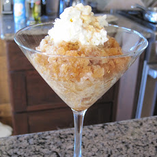 Coffee Granita with Whipped Cream - Drizzled with Baileys