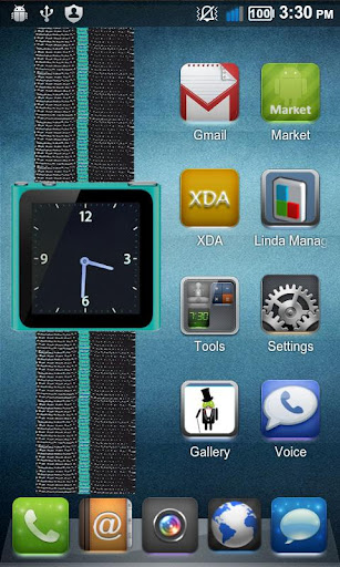 Cyan Nano Wrist Watch Clock