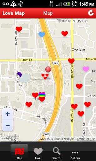 I Love - Love Map Love locator