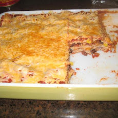 Black Bean and Corn Enchilada Casserole (No Meat)