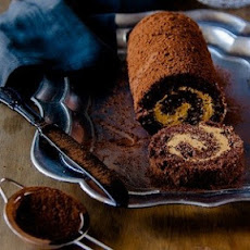 Chocolate Roulade with Burnt Sugar Italian Meringue Buttercream