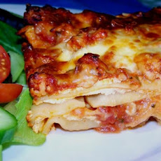 No-Boil Cheesy Lasagna (Vegetarian) With Optional Meat Sauce