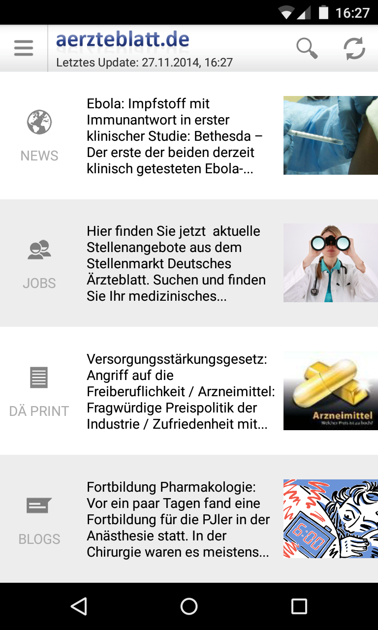 Android application aerzteblatt.de screenshort